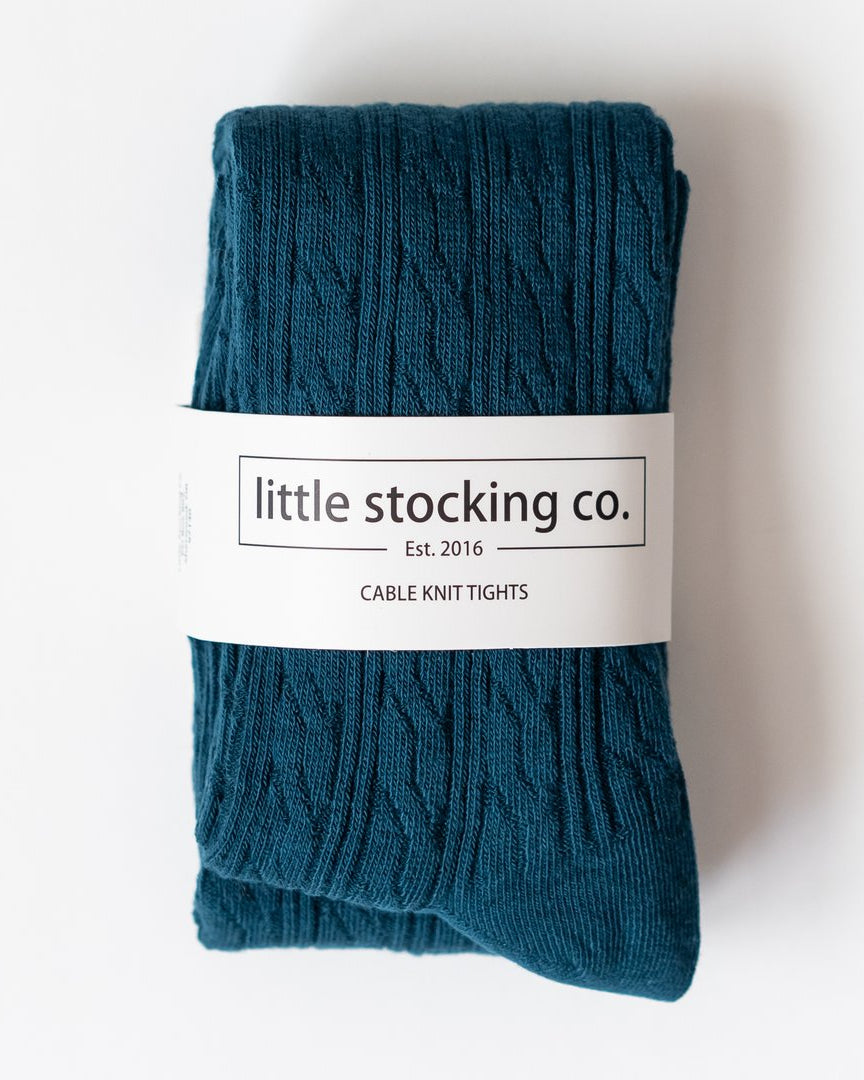 Deep Teal Cable knit tights  A Touch of Magnolia Boutique   