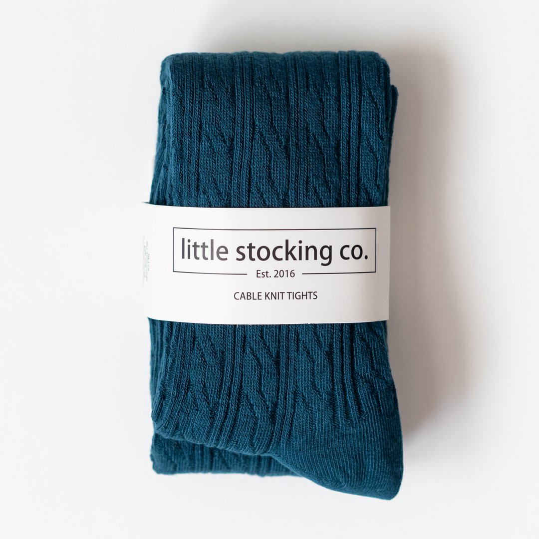 Deep Teal Cable knit tights  A Touch of Magnolia Boutique   