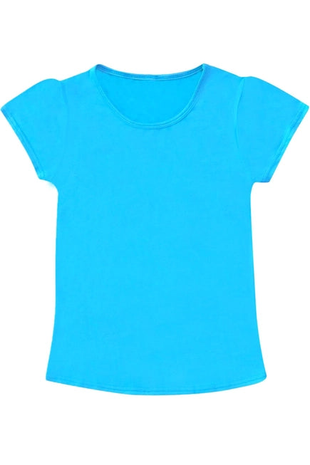 Girl's Softie Blue Knit Scoop Neck Tee Tween (7-14) A Touch of Magnolia Boutique