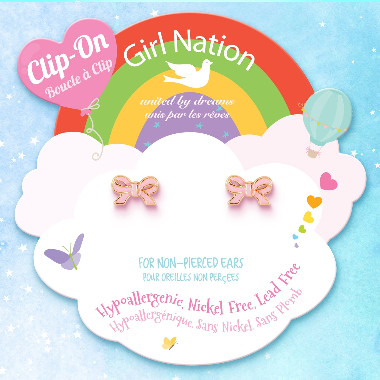 Clip on Pink Bow earrings A Touch of Magnolia Boutique