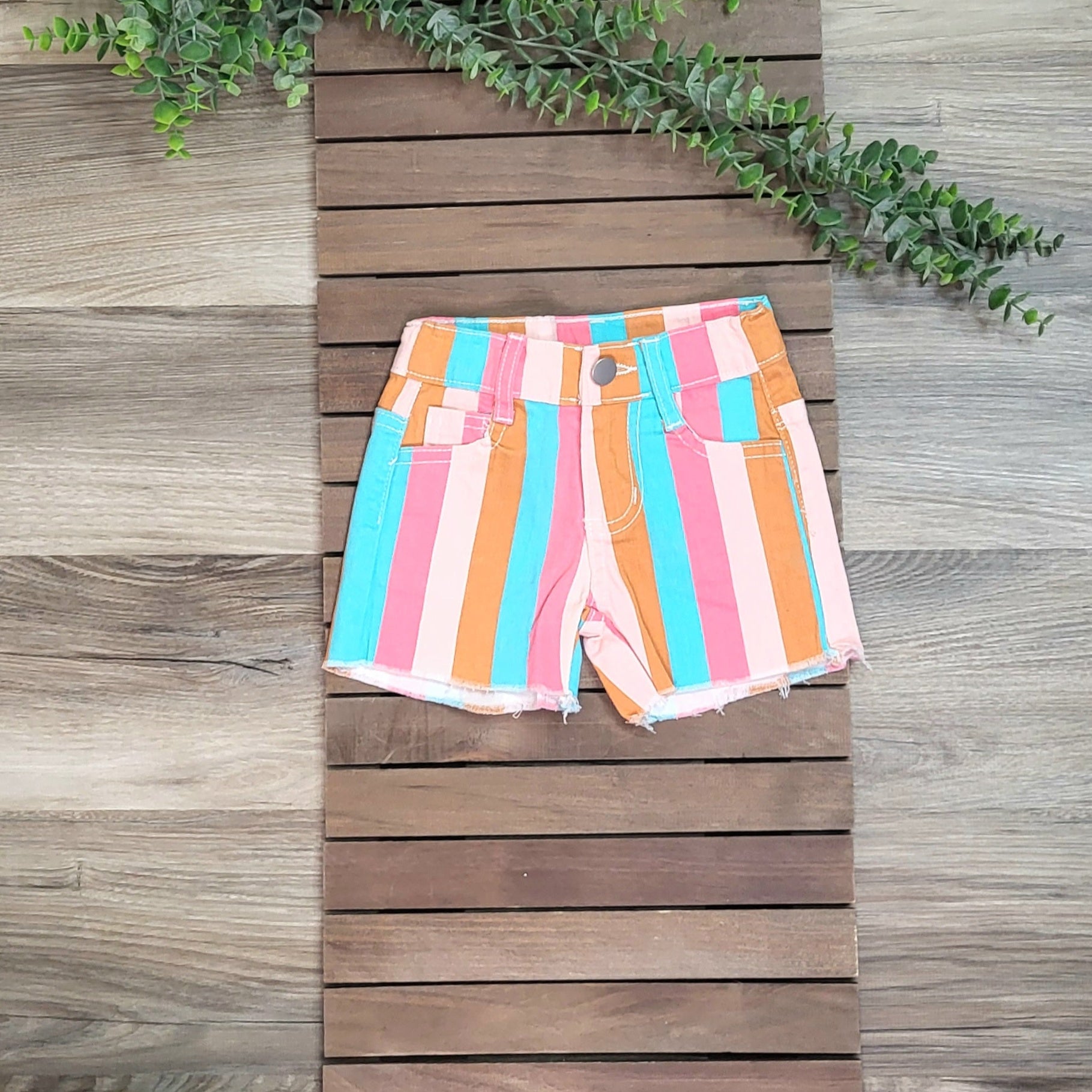 Striped Denim Shorts A Touch of Magnolia Boutique