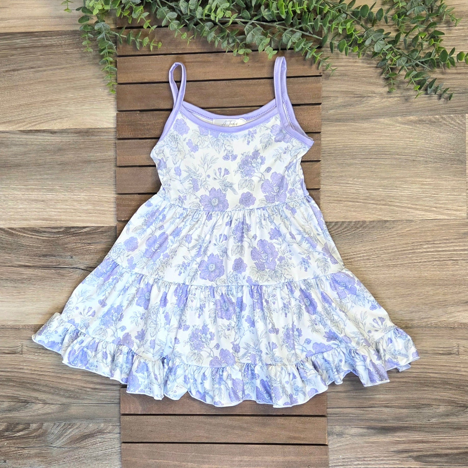 Purple Floral Spaghetti Strap Dress A Touch of Magnolia Boutique