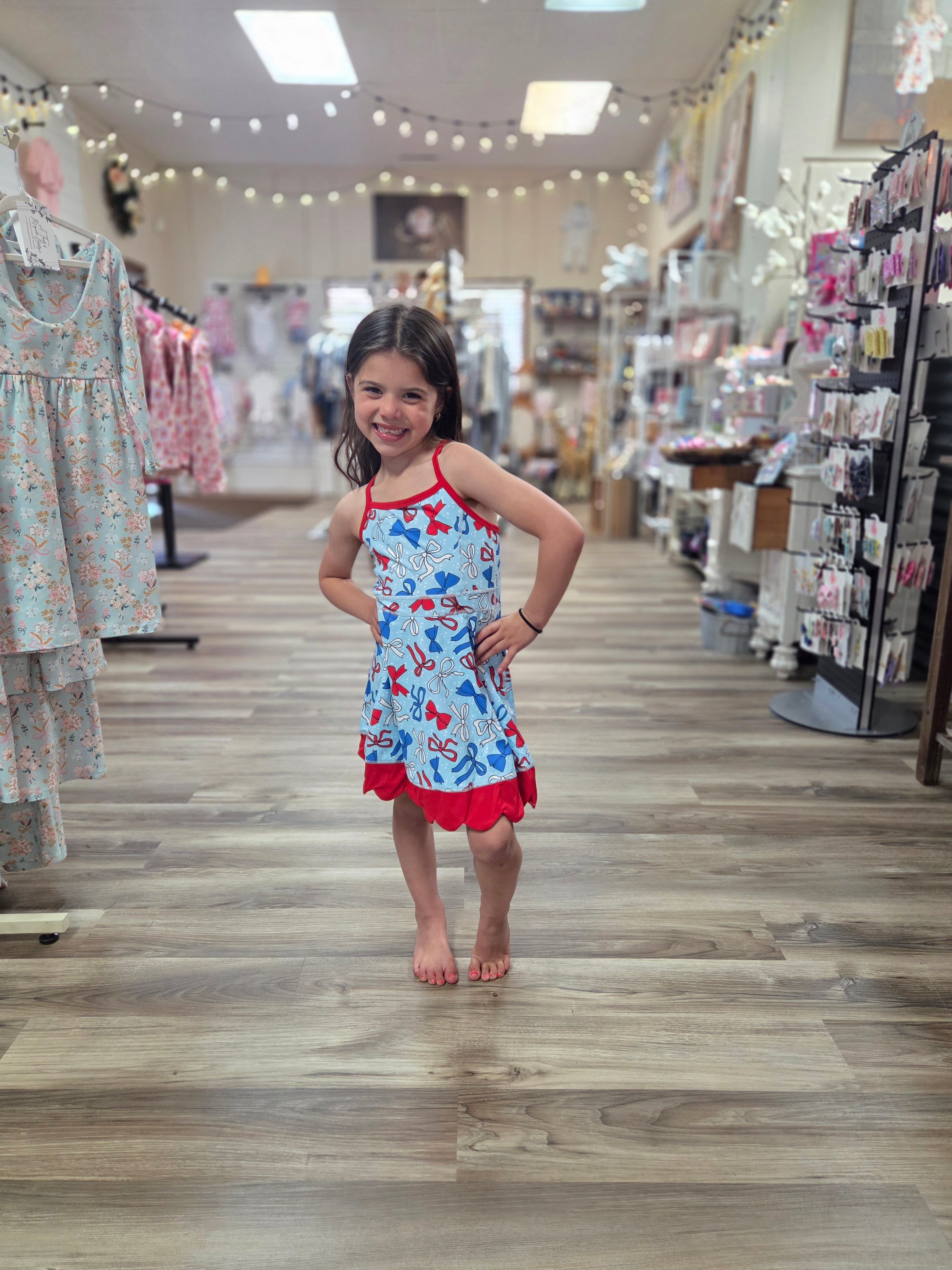 Patriotic Bows Yoga Dress A Touch of Magnolia Boutique