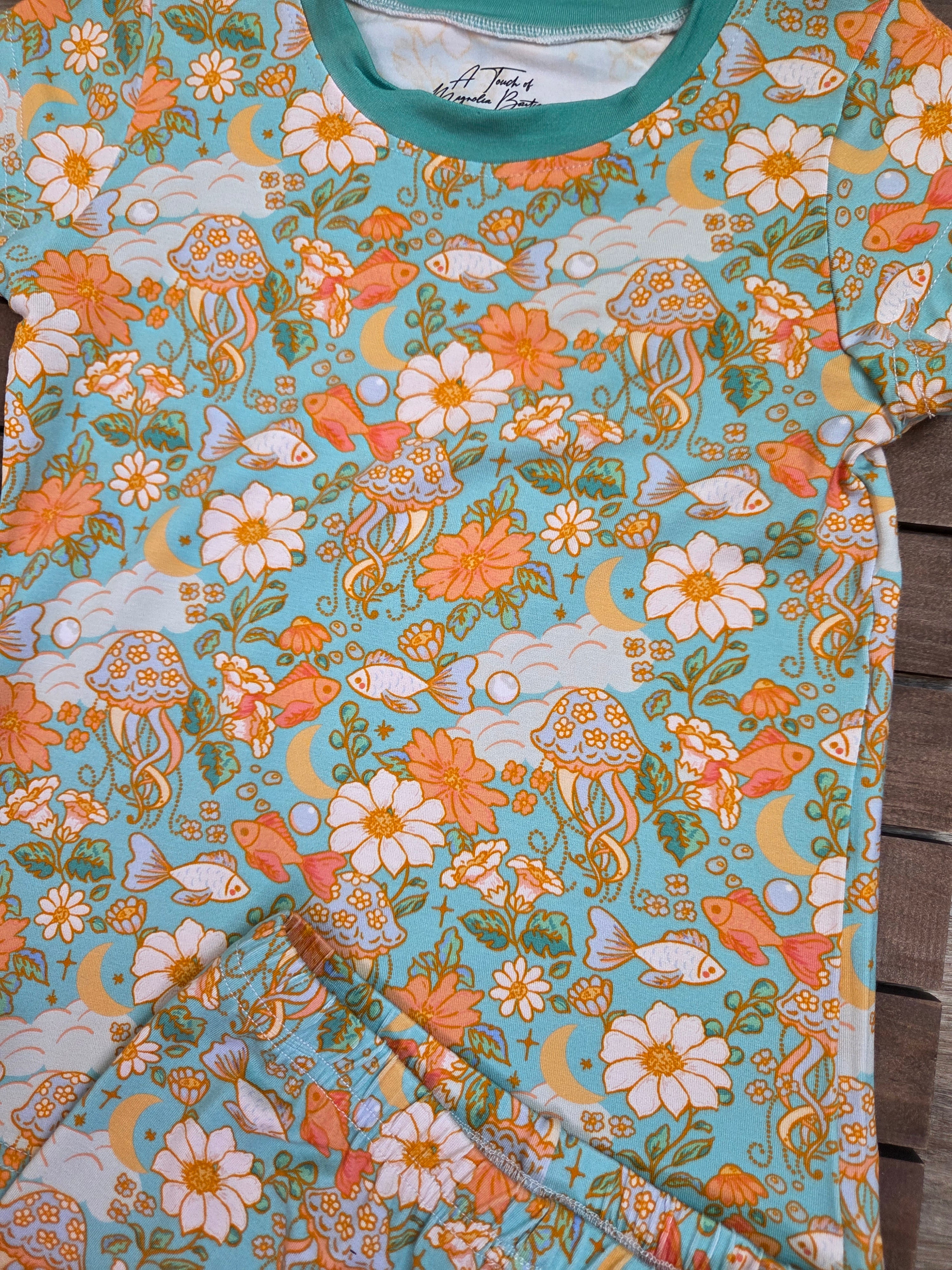 Bamboo Colorful Reef Shorts Set Pajamas A Touch of Magnolia Boutique