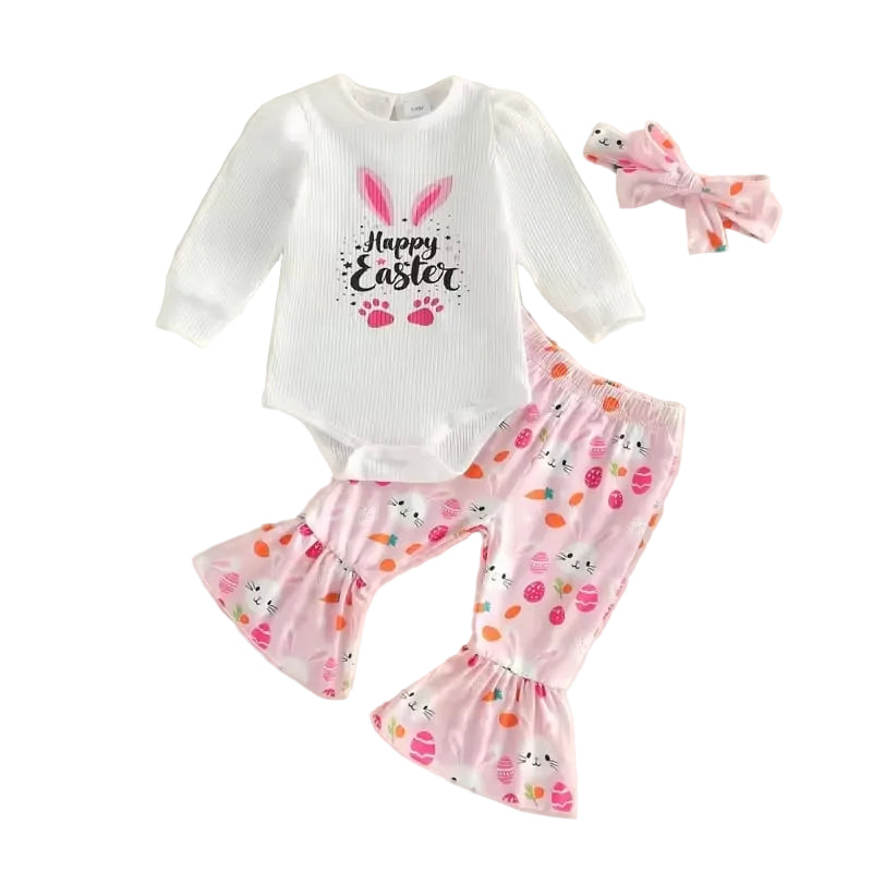 Baby Girl Pink Bunny Outfit Set A Touch of Magnolia Boutique