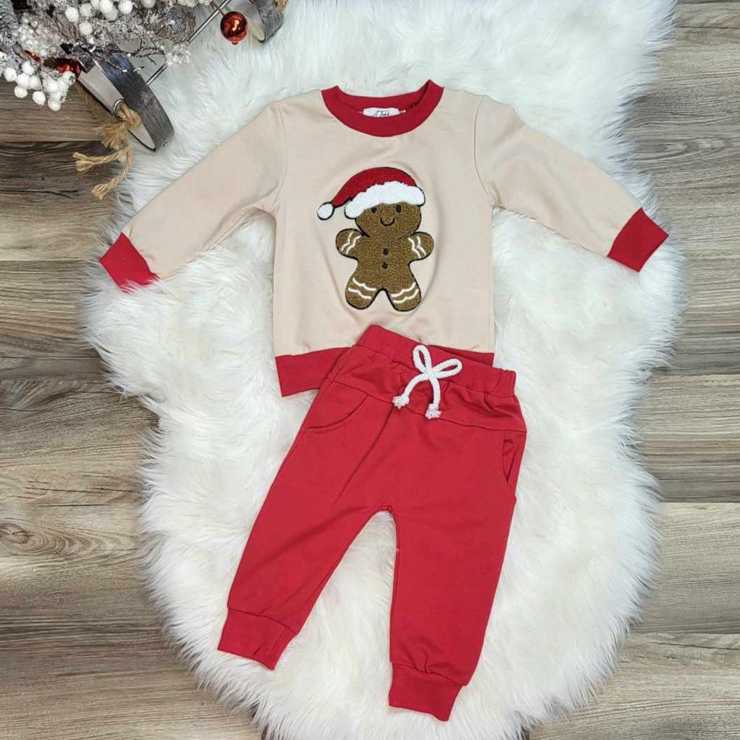 Gingerbread Santa Jogger Set Baby Boy Toddler