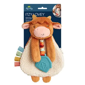 Itzy Lovey Teether Toy-Highland Cow  A Touch of Magnolia Boutique   