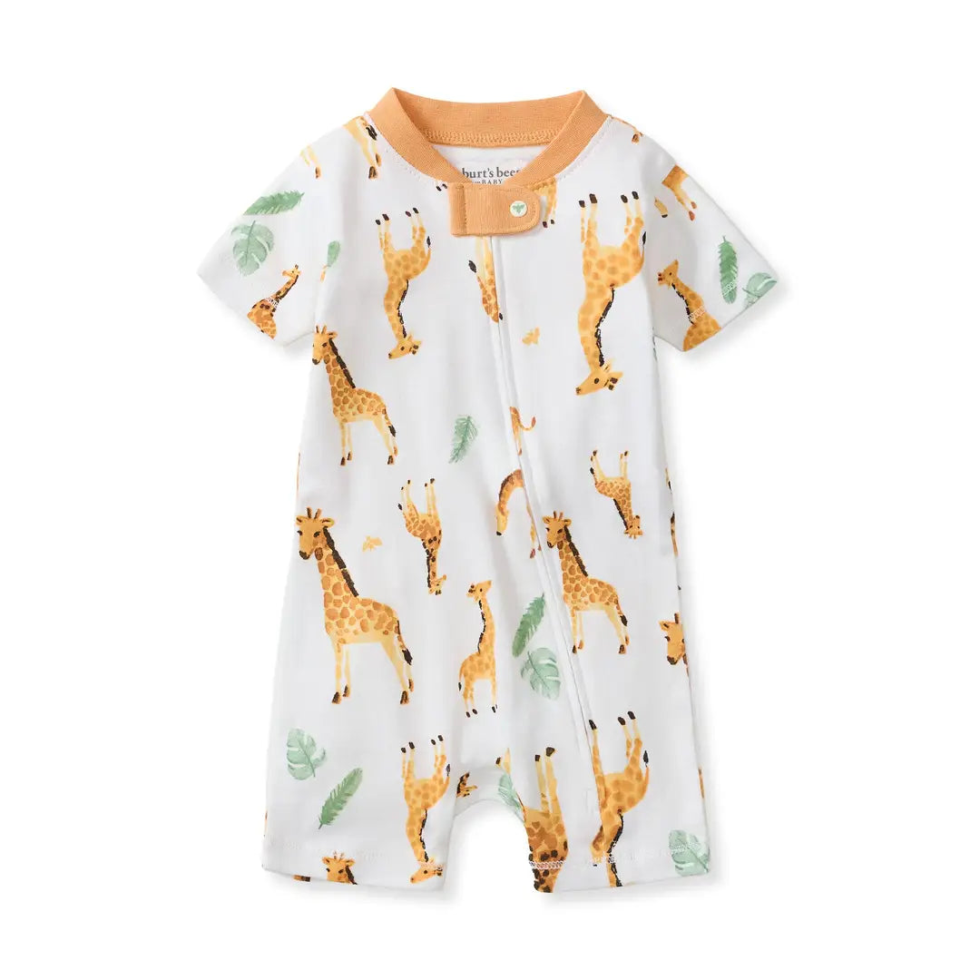 Giraffe Family Organic Baby Sleeper Romper A Touch of Magnolia Boutique