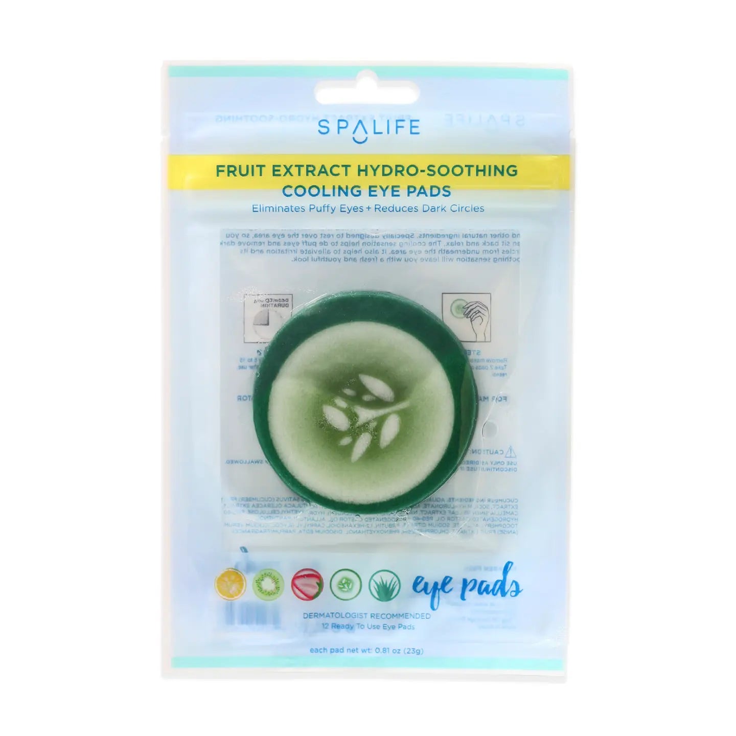 Cucumber Hydro-Soothing Spa, Cooling Eye Pads - 12 Pads A Touch of Magnolia Boutique