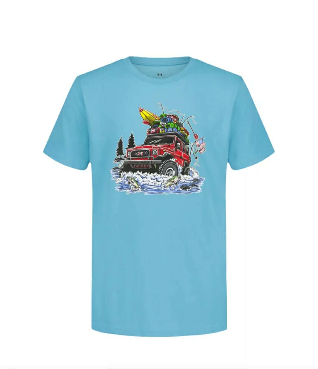 Under Armour® Youth River Run Tee-Fresco Blue A Touch of Magnolia Boutique