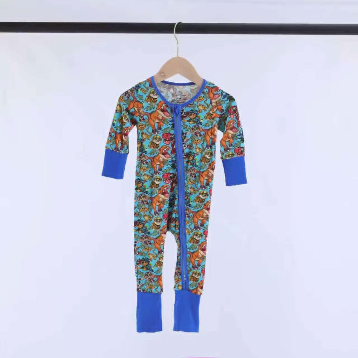 Bamboo Dino Rescue Pups Baby Zipper Romper & Sleeper A Touch of Magnolia Boutique