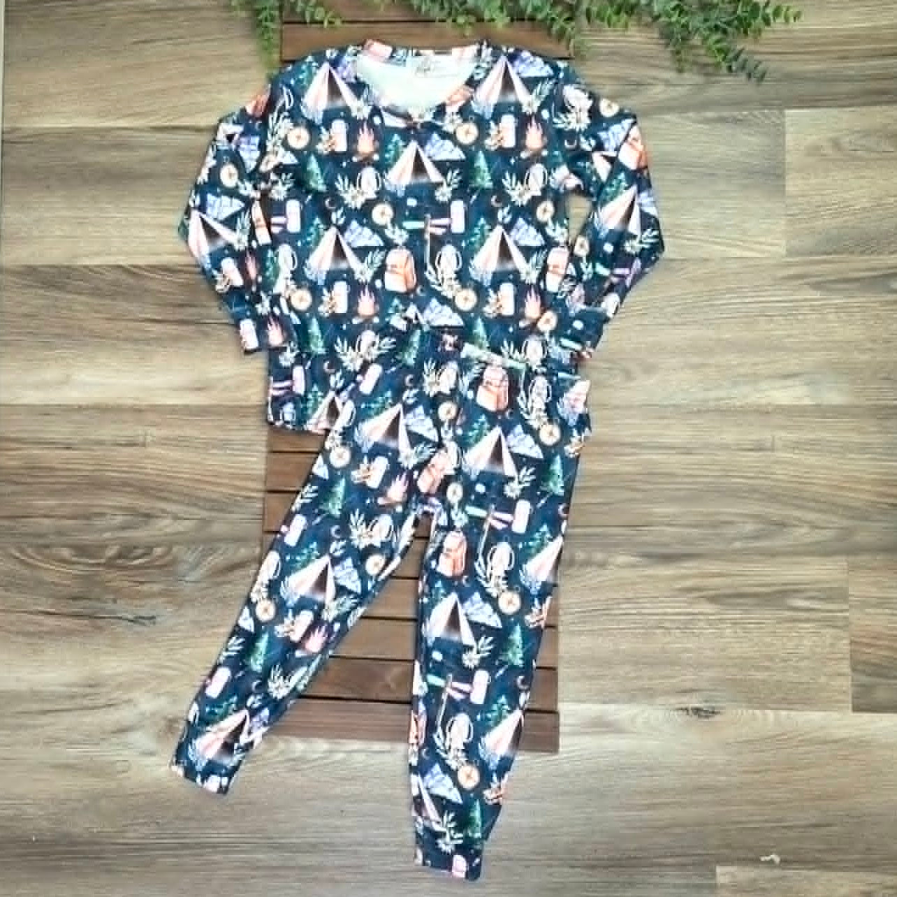 Camping Adventure Pastel Pajama Set A Touch of Magnolia Boutique