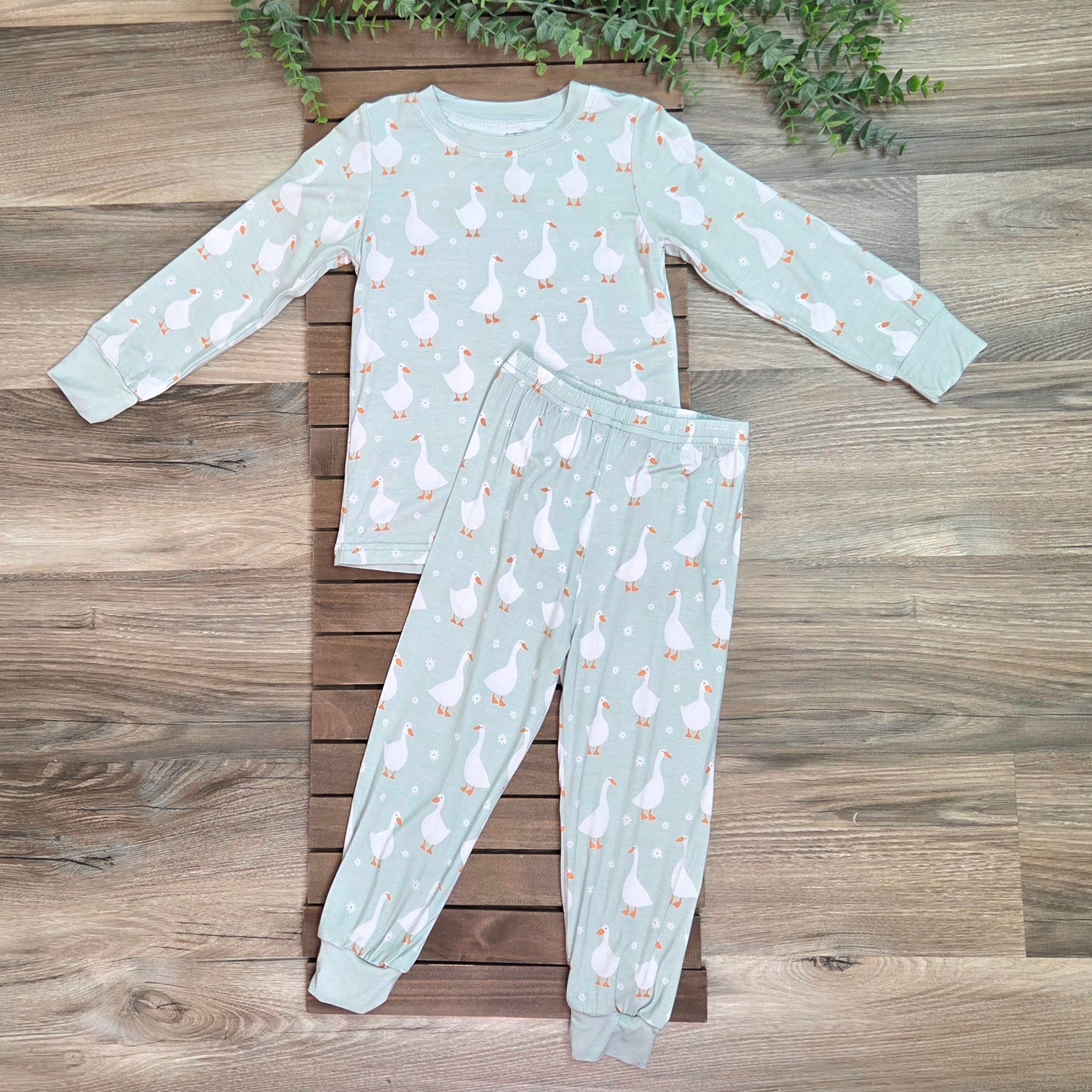 Bamboo Goose Two-Piece Pajama Set A Touch of Magnolia Boutique