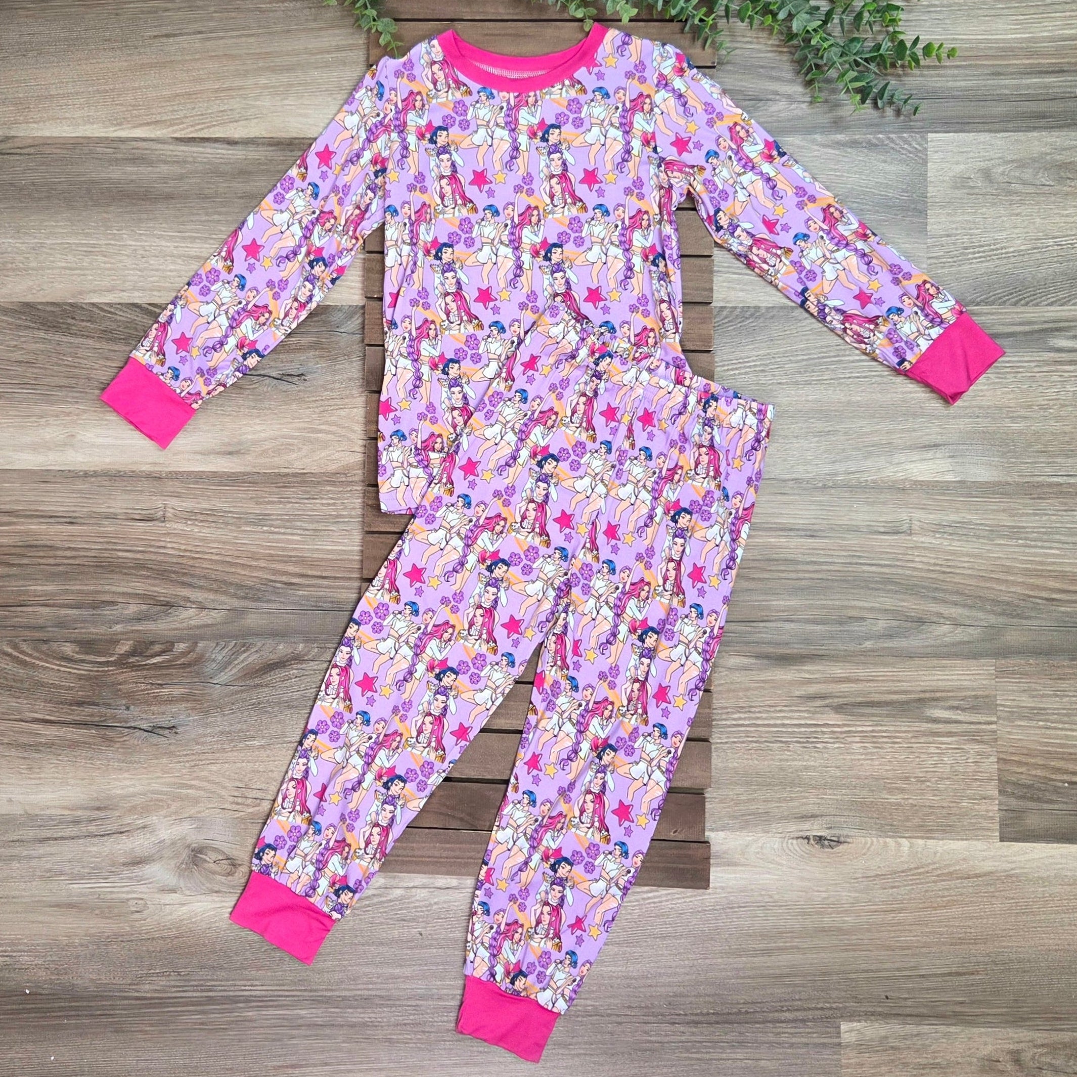 Bamboo Pajama 2 piece Set- Pop Star Themed A Touch of Magnolia Boutique