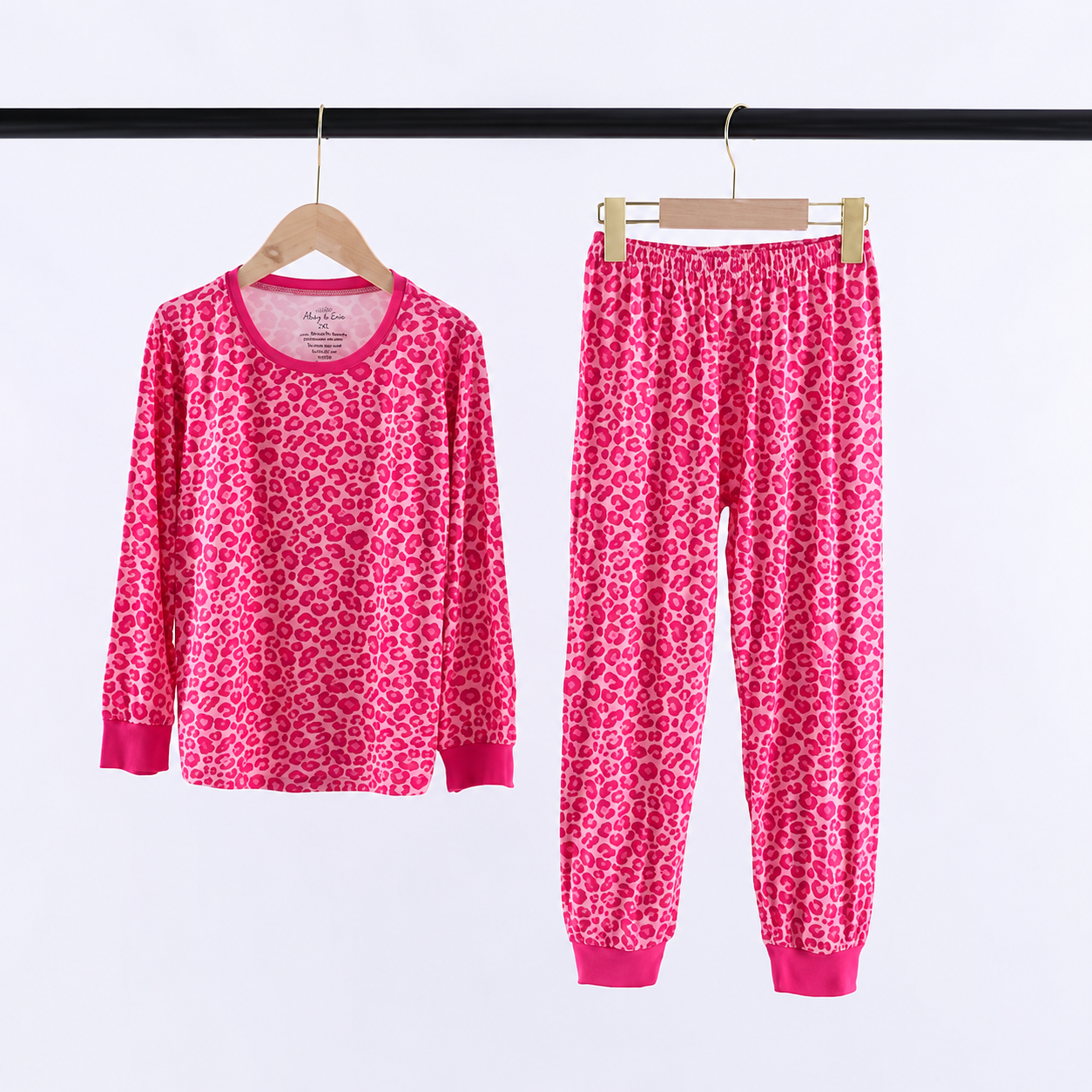 Bamboo Pretty in Pink Leopard Two-Piece Pajama Set A Touch of Magnolia Boutique