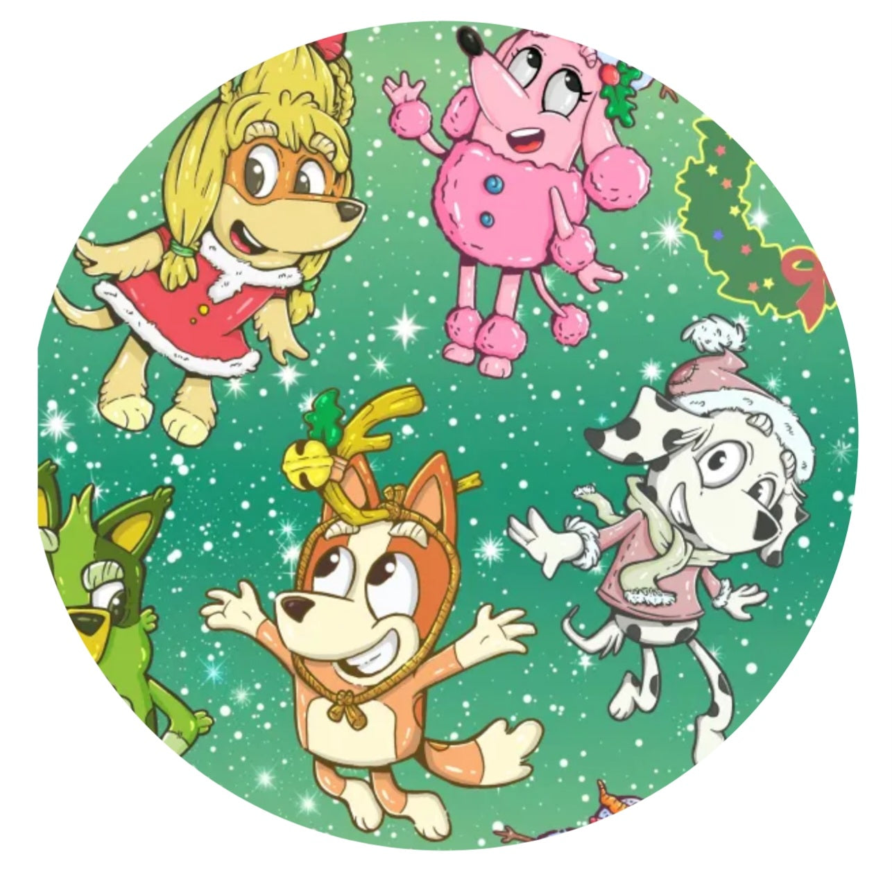 Bamboo Two-Piece Pajama Set-Christmas Character Mashup Print  A Touch of Magnolia Boutique   