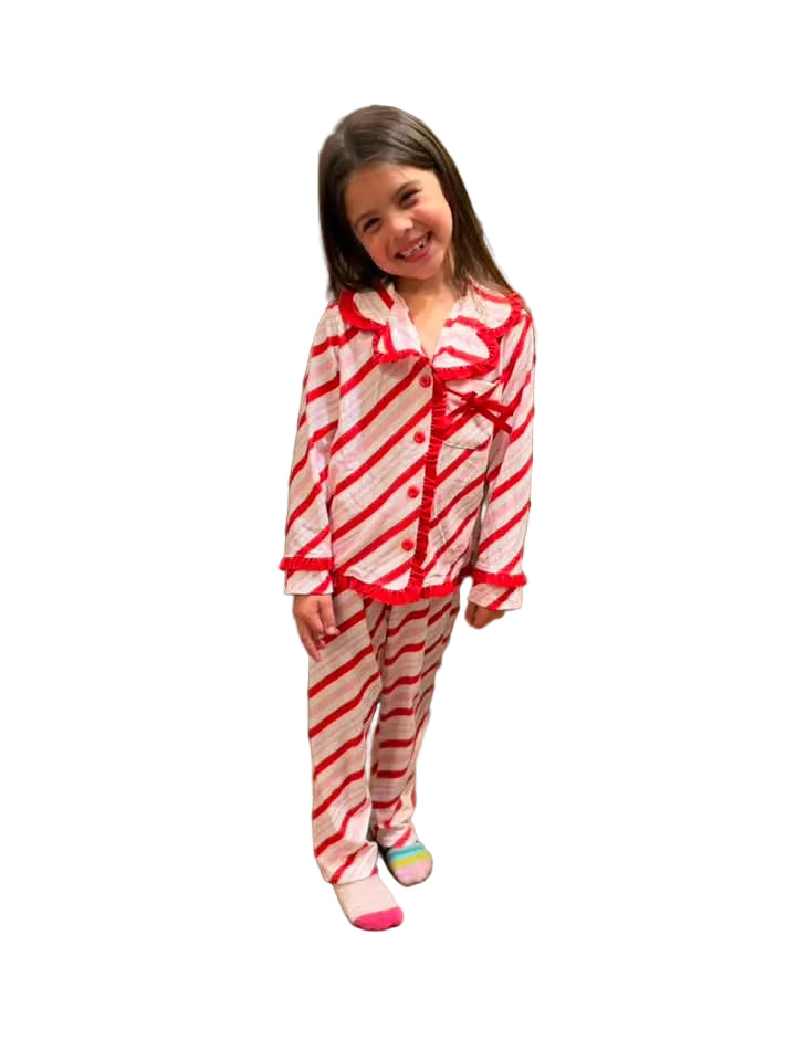 Candy Cane Dreams Kids Holiday Pajama Set A Touch of Magnolia Boutique
