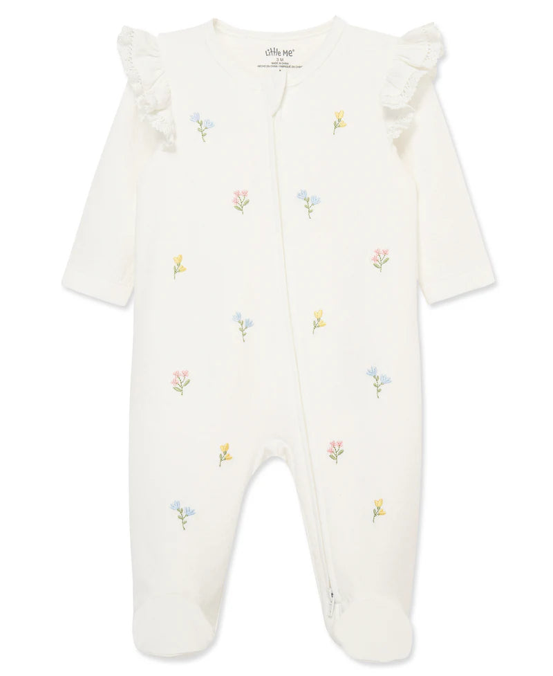 Floral 2-Way-Zip Footed One-Piece A Touch of Magnolia Boutique