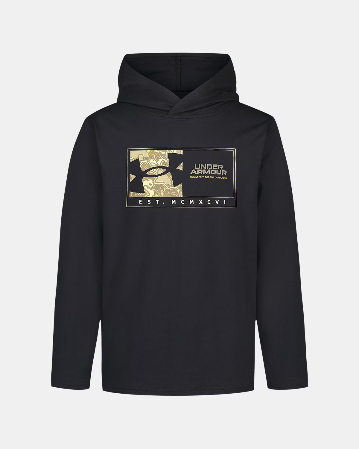Under Armour® Latitude Logo Long Sleeve Hooded Top-Black A Touch of Magnolia Boutique
