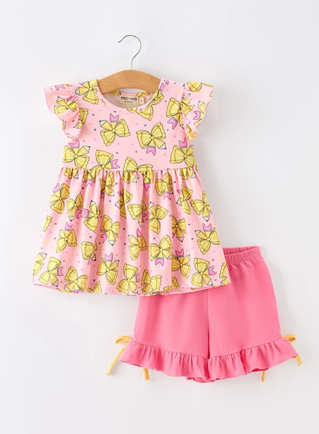 Pretty Pencil Bows & Ruffles Short Set A Touch of Magnolia Boutique