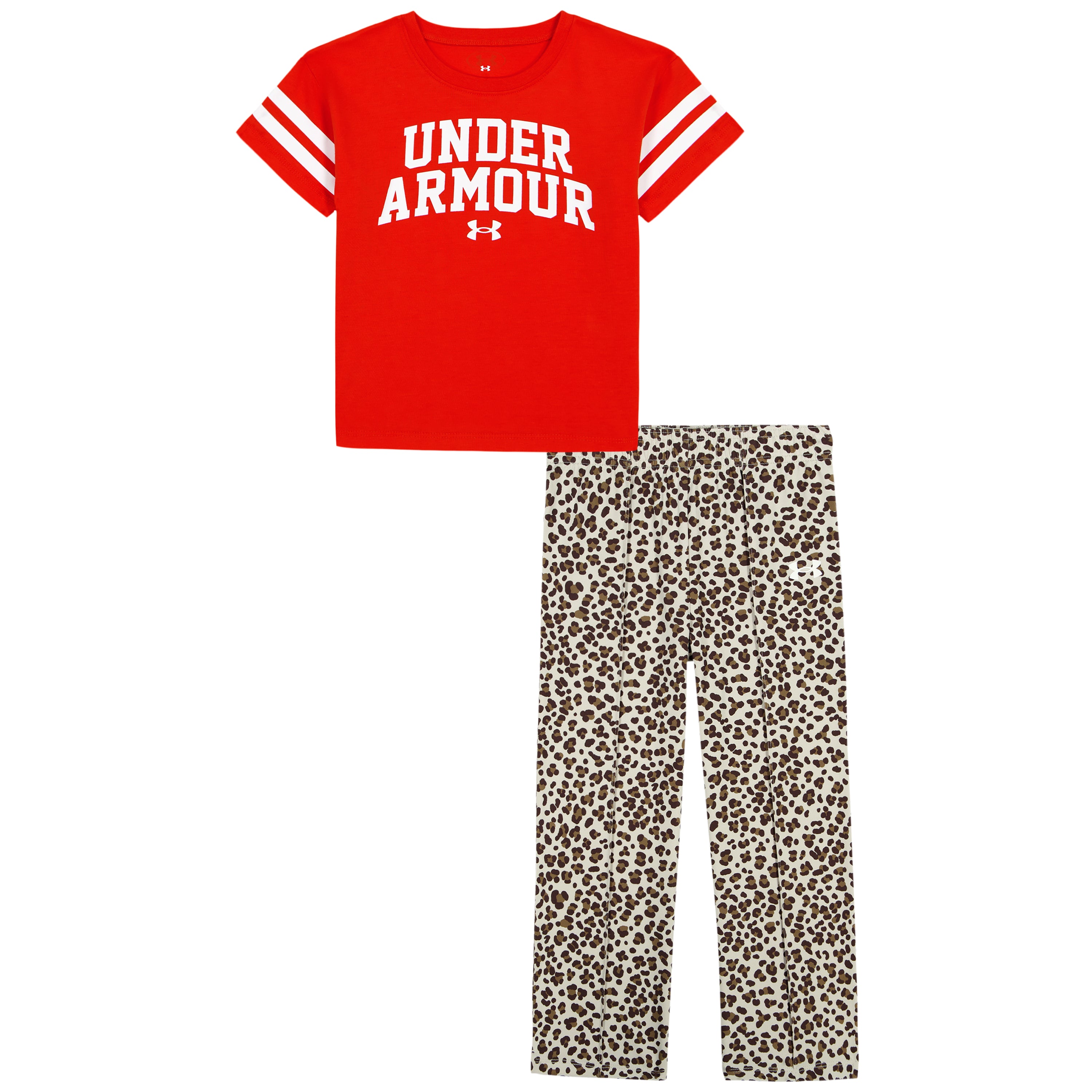 Under Armour® Sporty Tee and Leopard Wide Leg Pants Set A Touch of Magnolia Boutique