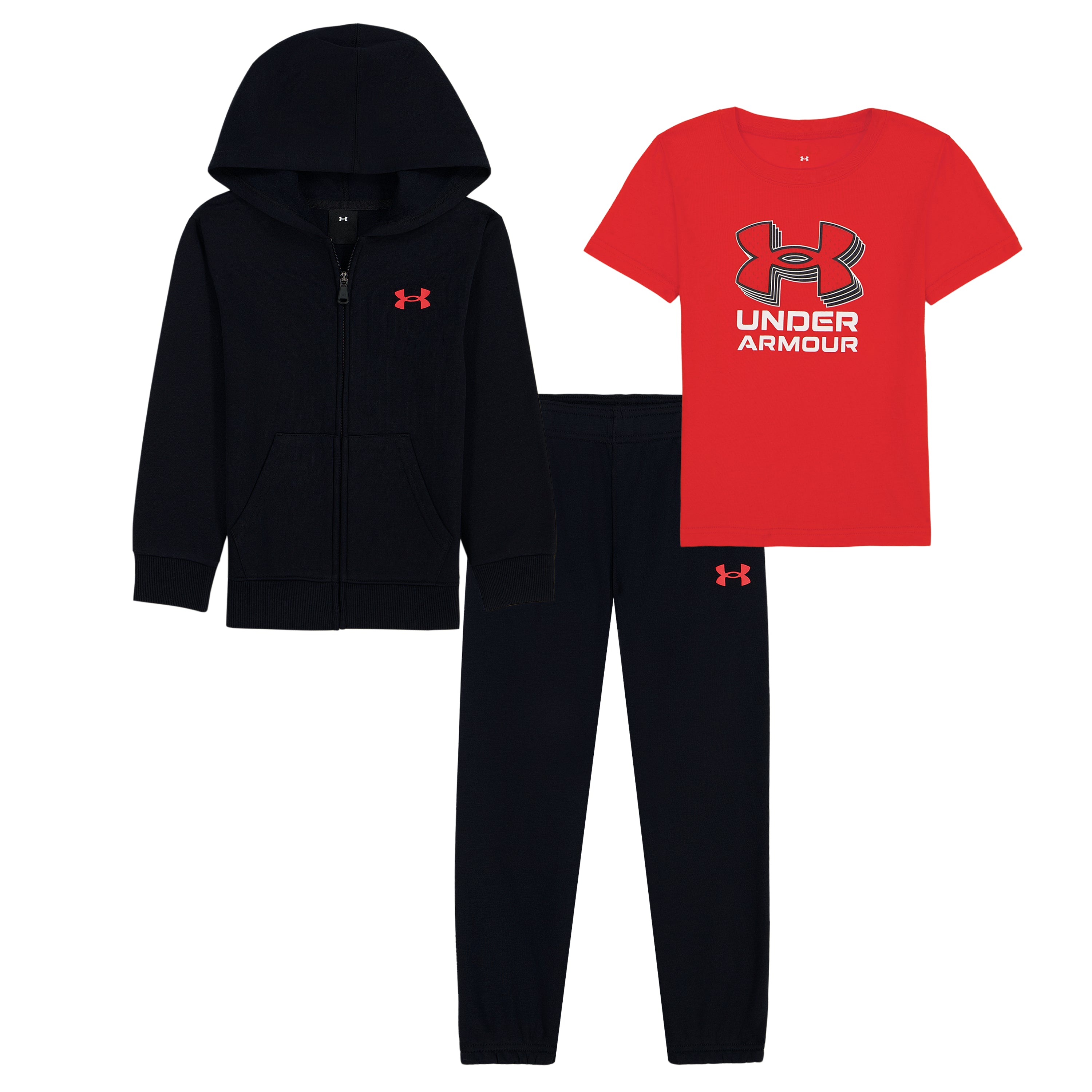 Under Armour® 3 piece Zipper Hoodie with T-shirt and Jogger Set A Touch of Magnolia Boutique