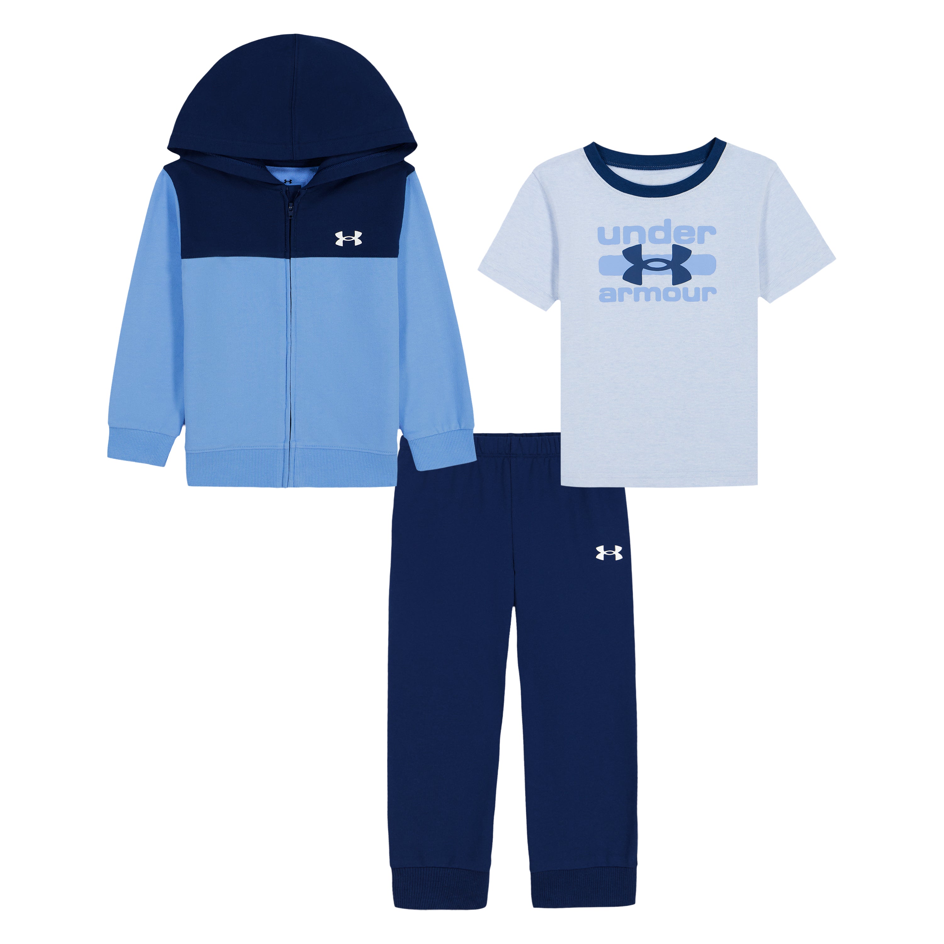Under Armour® French Terry Hooded Zipper Jacket, Tee and Jogger Set A Touch of Magnolia Boutique