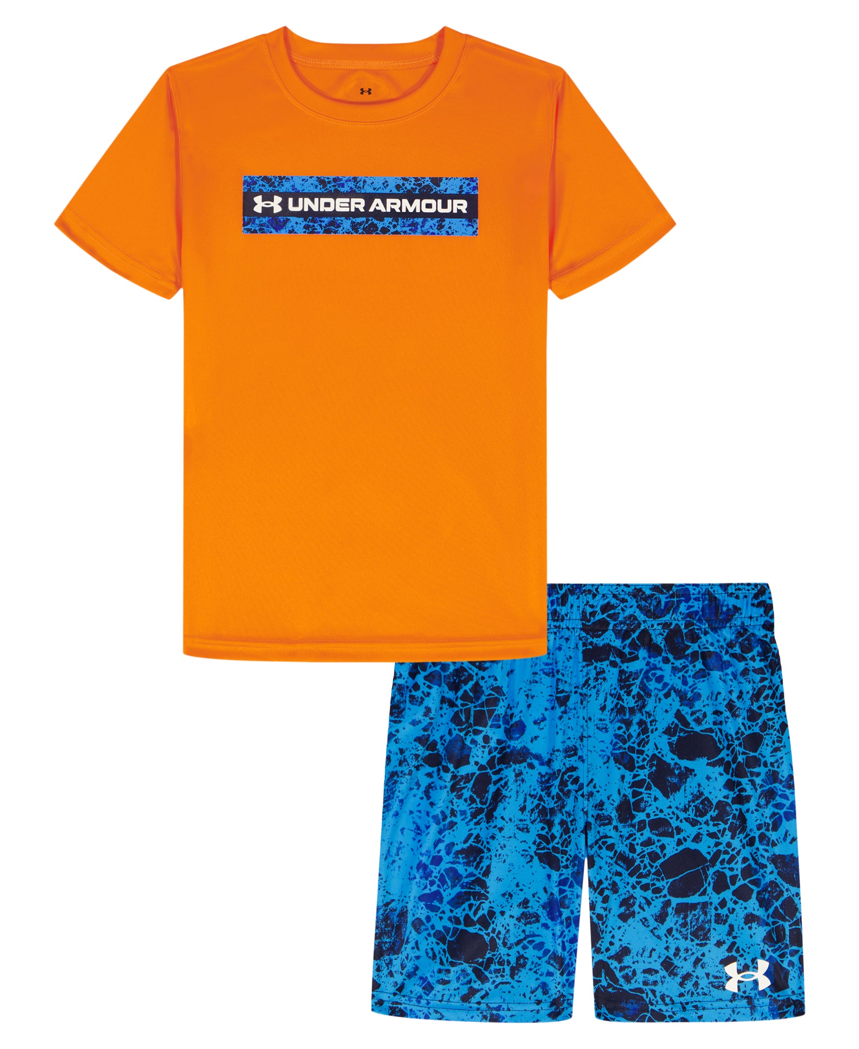Under Armour® Tech Printed SS Shorts Set-Apollo Orange A Touch of Magnolia Boutique