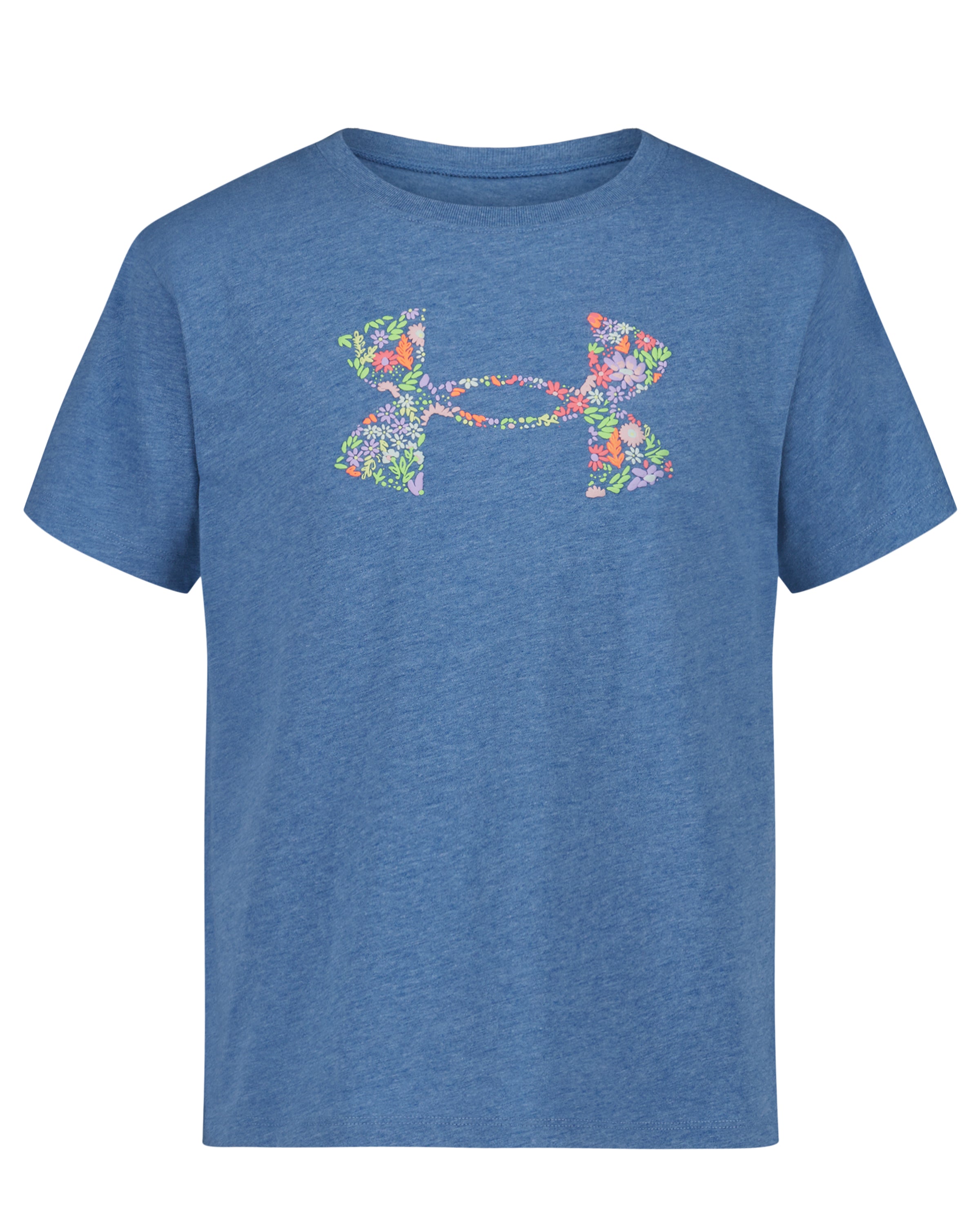 Under Armour® Youth Girls Ditsy Logo Tee-Varsity Blue A Touch of Magnolia Boutique