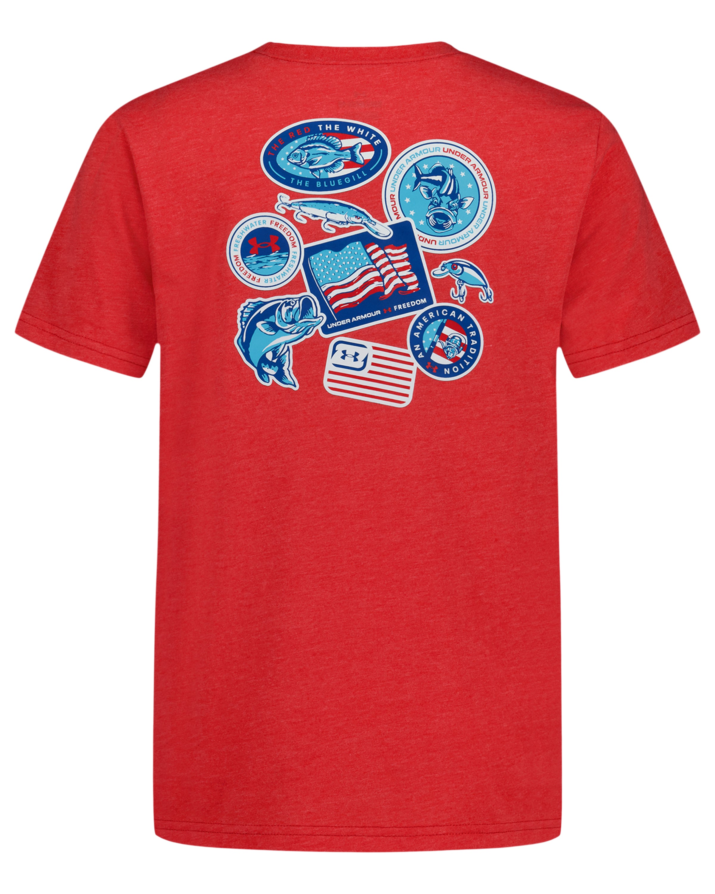Under Armour® Youth Freedom Sticker Tee- Red A Touch of Magnolia Boutique