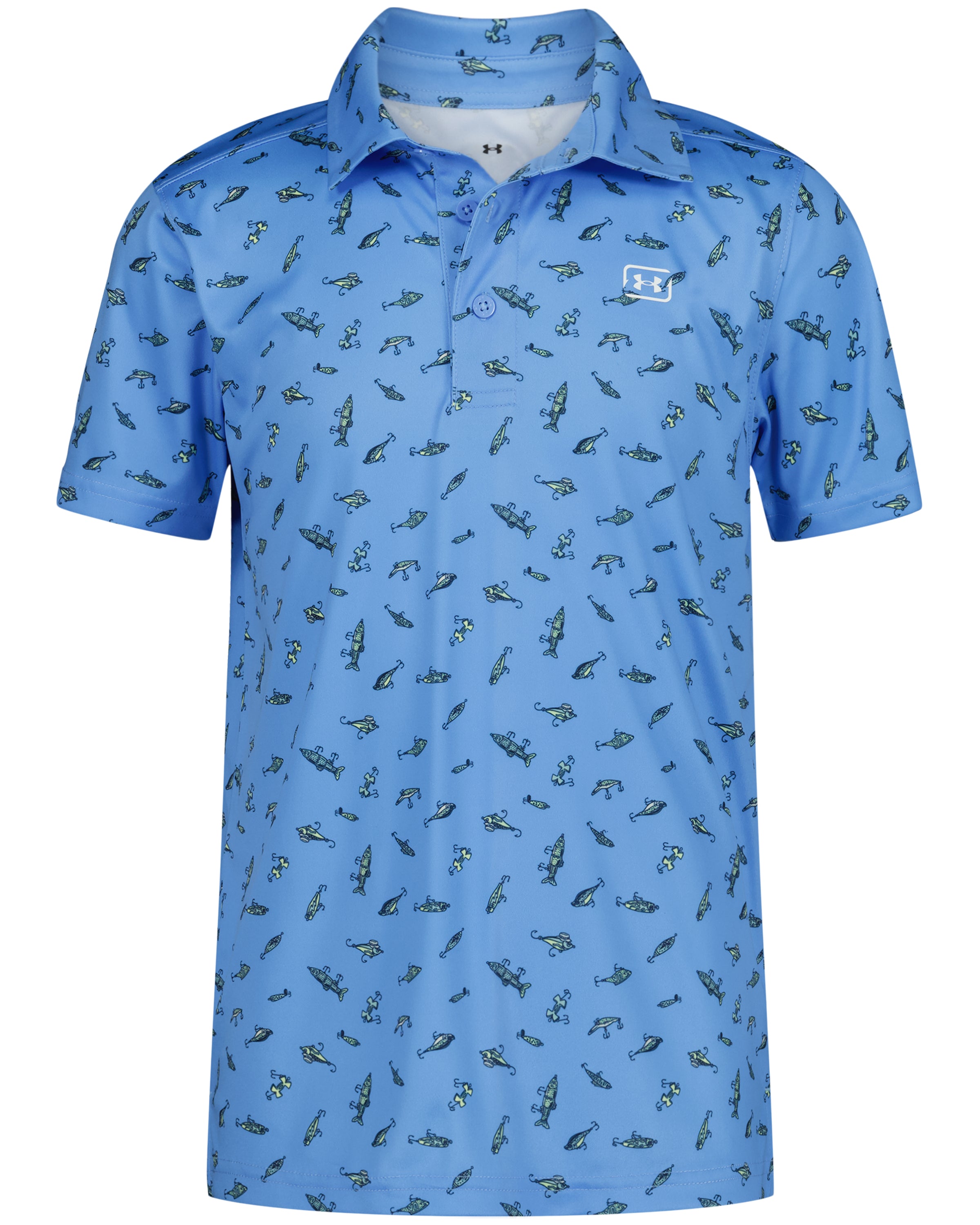 Under Armour® Fishing Lure UPF Polo-Horizon Blue A Touch of Magnolia Boutique