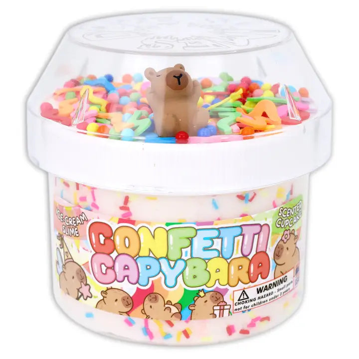 Dope Slime Confetti Capybara - Ice Cream Textured Slime A Touch of Magnolia Boutique