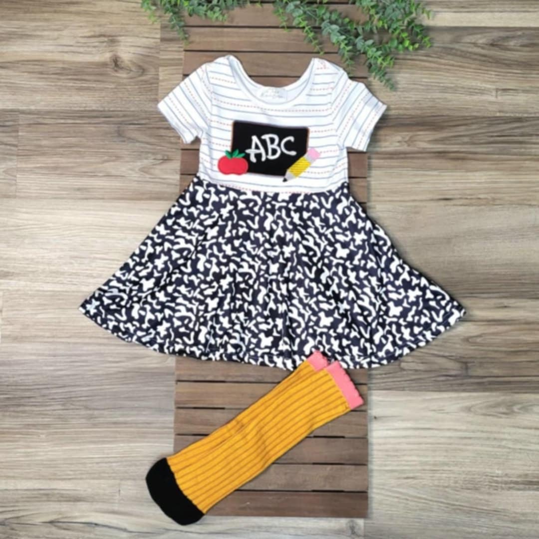 Back to School ABC Composition Twirl Dress  A Touch of Magnolia Boutique   