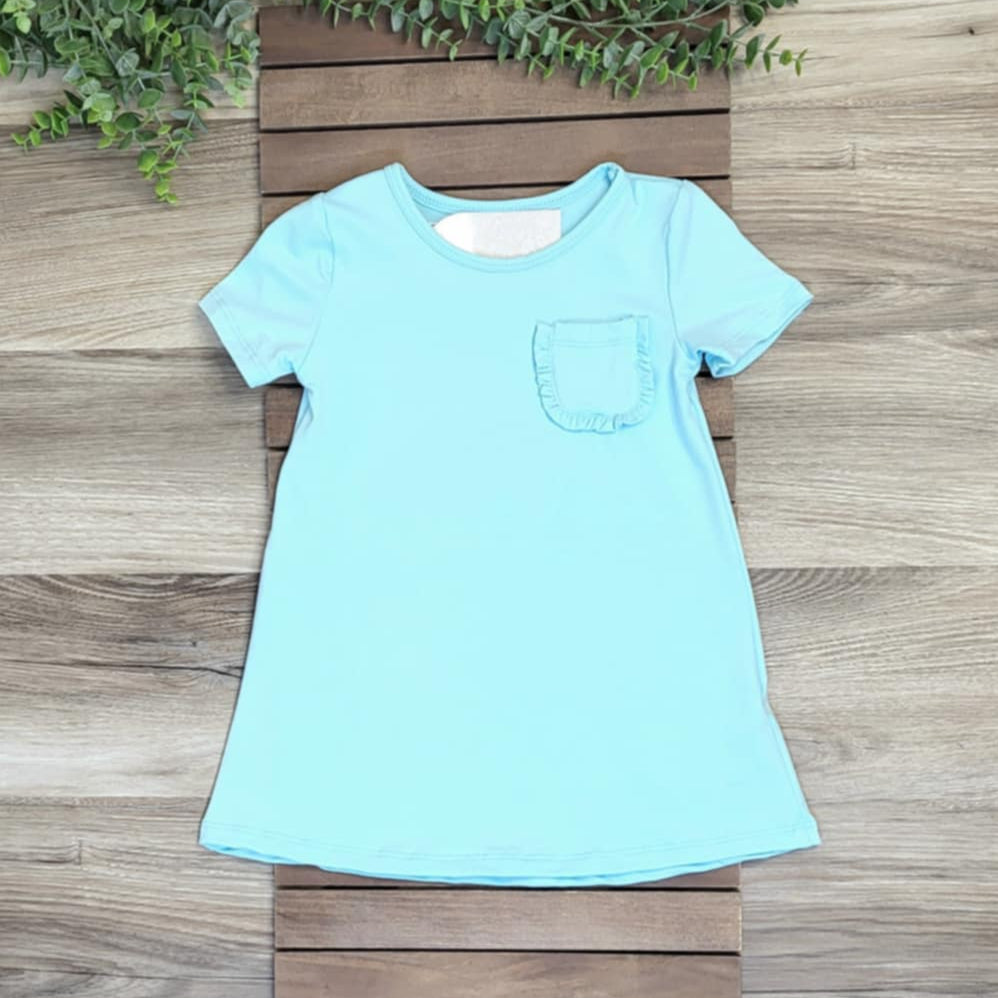 Aqua T-Shirt Dress A Touch of Magnolia Boutique
