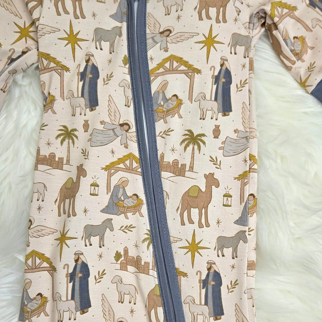 Bamboo Away in a Manger Baby Zipper Romper & Sleeper A Touch of Magnolia Boutique