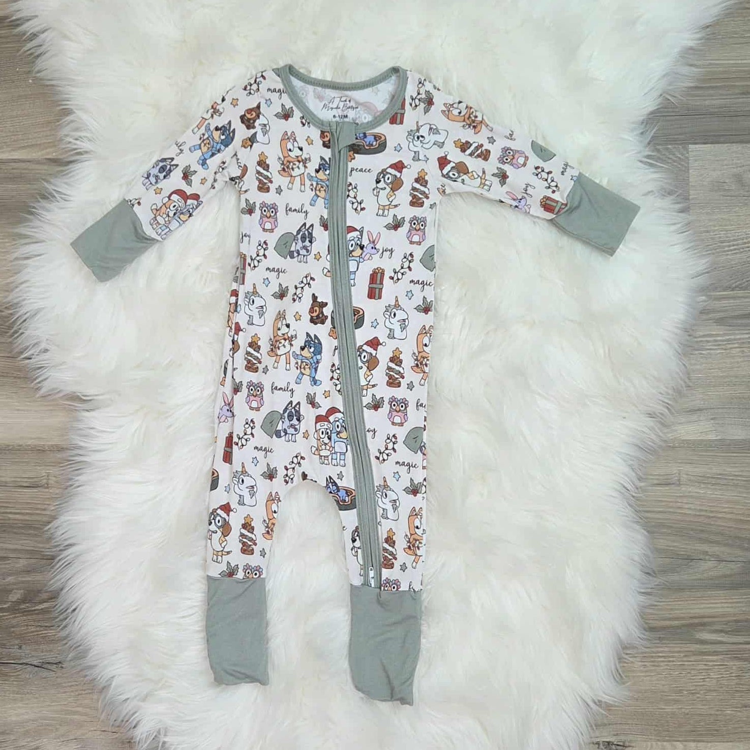 Bamboo Heelers Holiday Zippie Romper/Sleeper A Touch of Magnolia Boutique