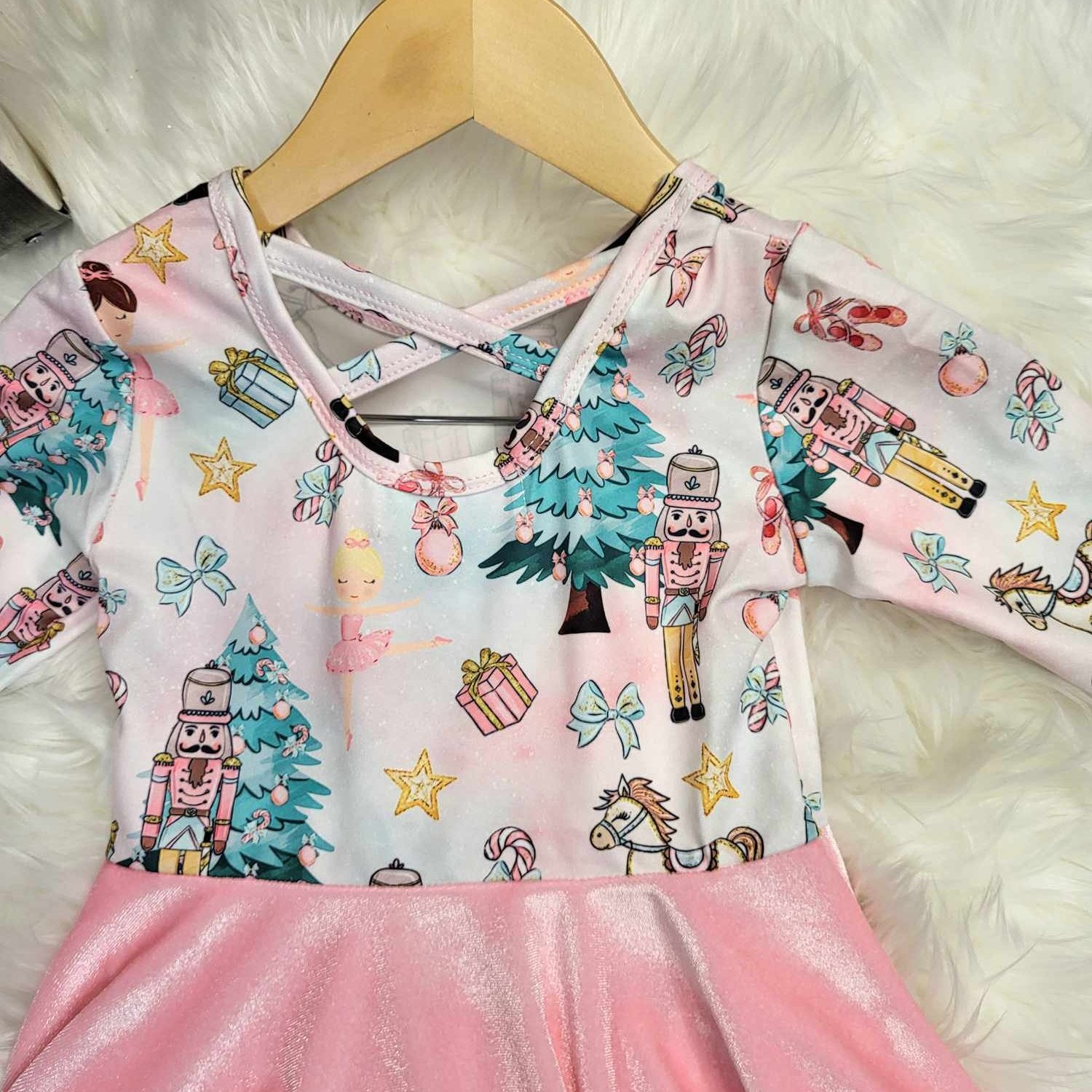 Nutcracker Ballet with Pink Velvet Dress  A Touch of Magnolia Boutique   