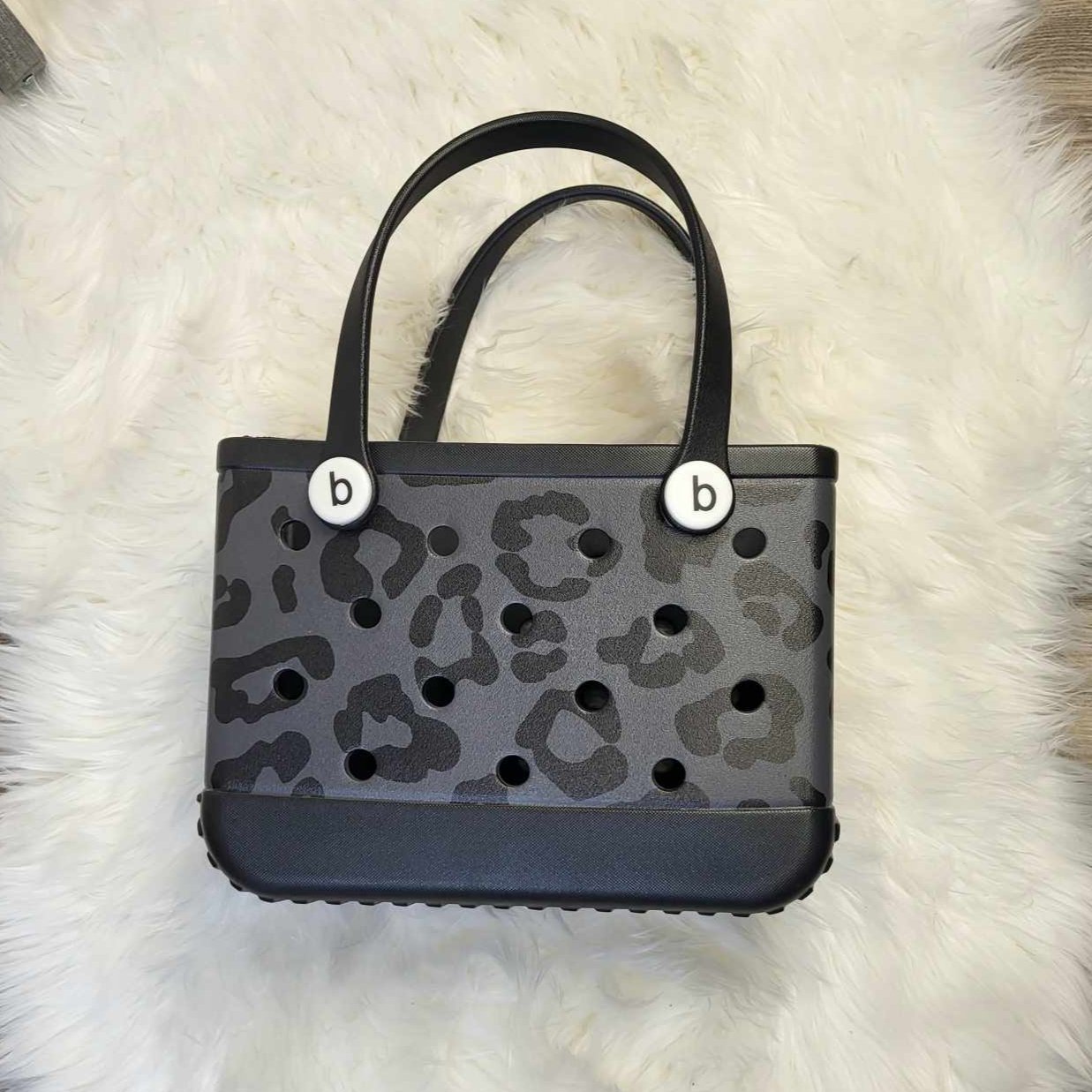 Small EVA bags (multiple solid color and printed options)  A Touch of Magnolia Boutique Black/ Grey Cheetah  