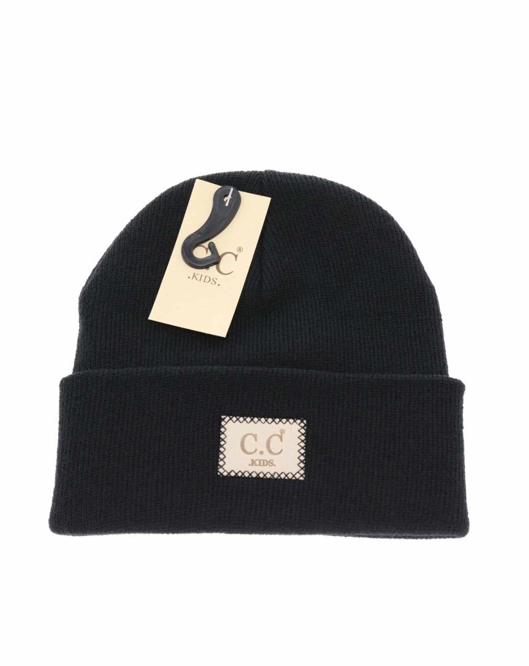 Kids Oversized Beanie Hat  A Touch of Magnolia Boutique Black  