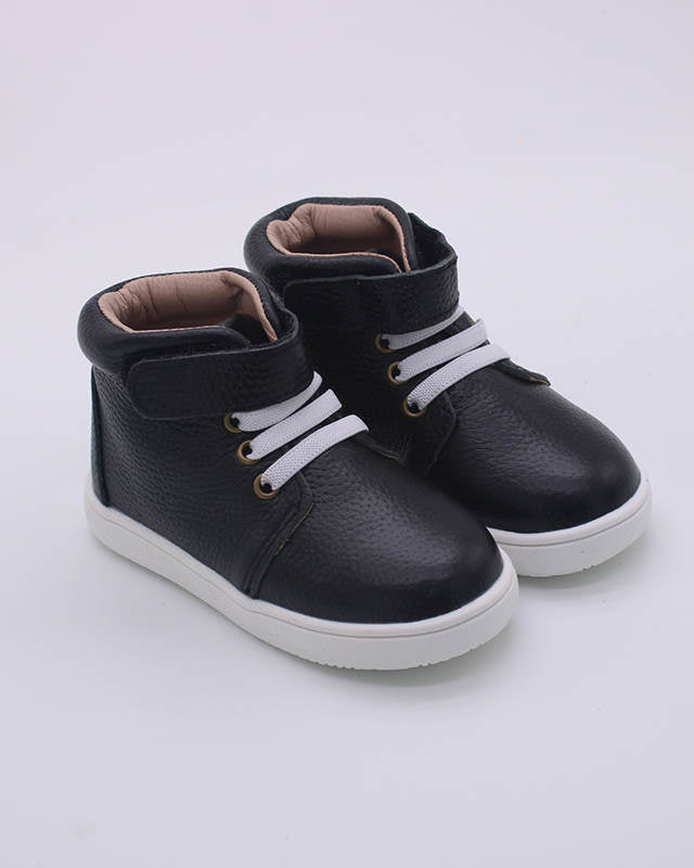 Jax Leather High Top Shoes-Black  A Touch of Magnolia Boutique   