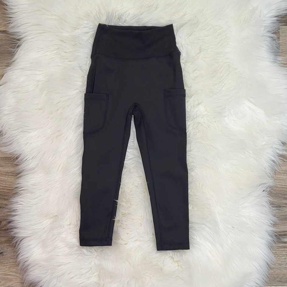 Girls Black Pocket Yoga Leggings  A Touch of Magnolia Boutique   