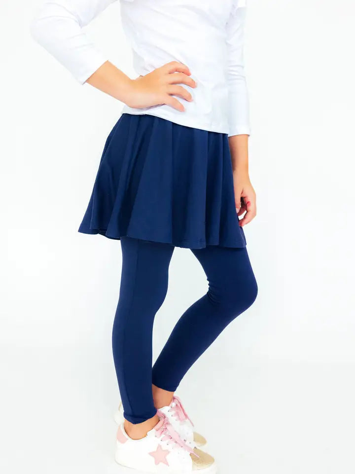Navy Blue Twirl Skeggings A Touch of Magnolia Boutique