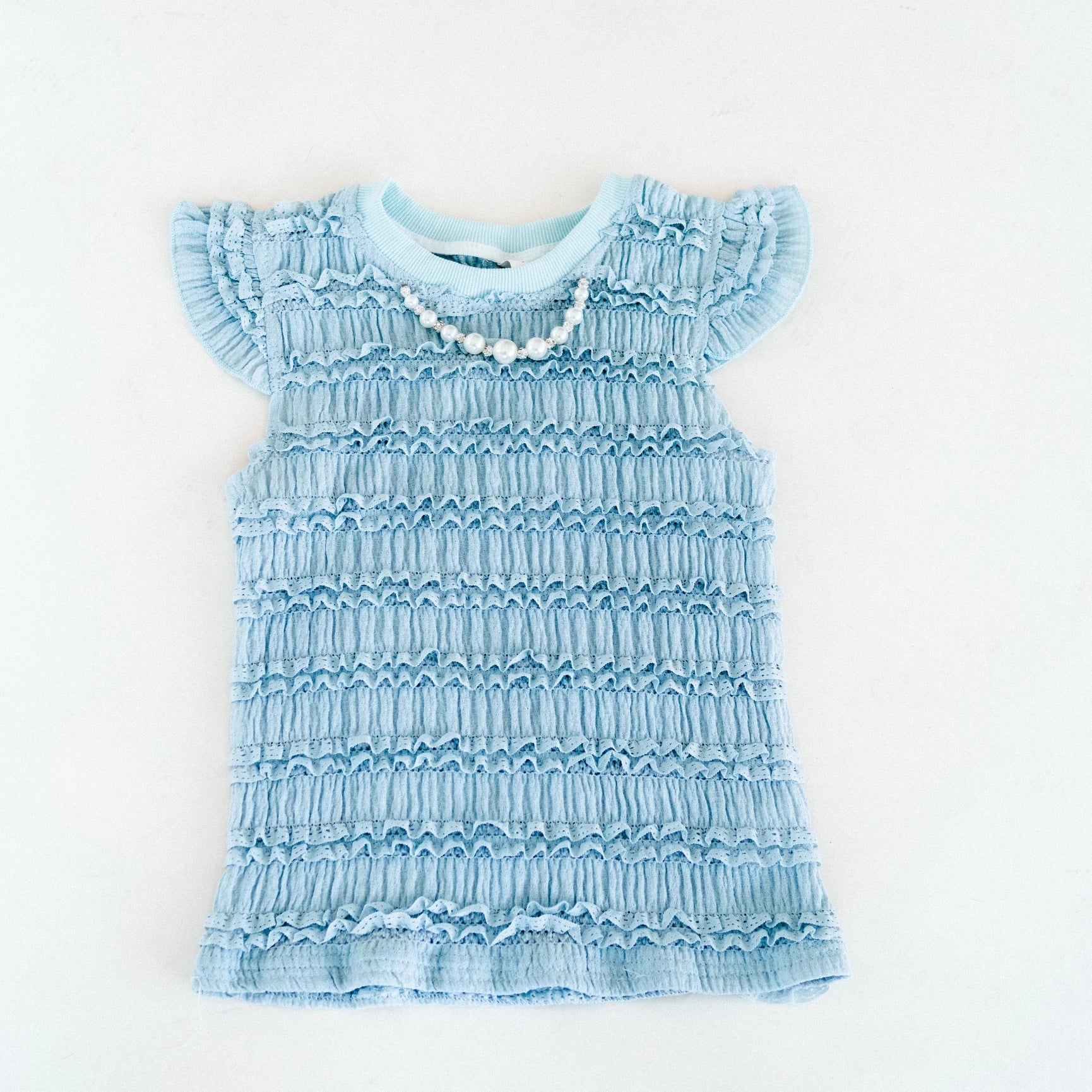 Blue Pearl Ruffle Top and Tulle Skirt Set A Touch of Magnolia Boutique