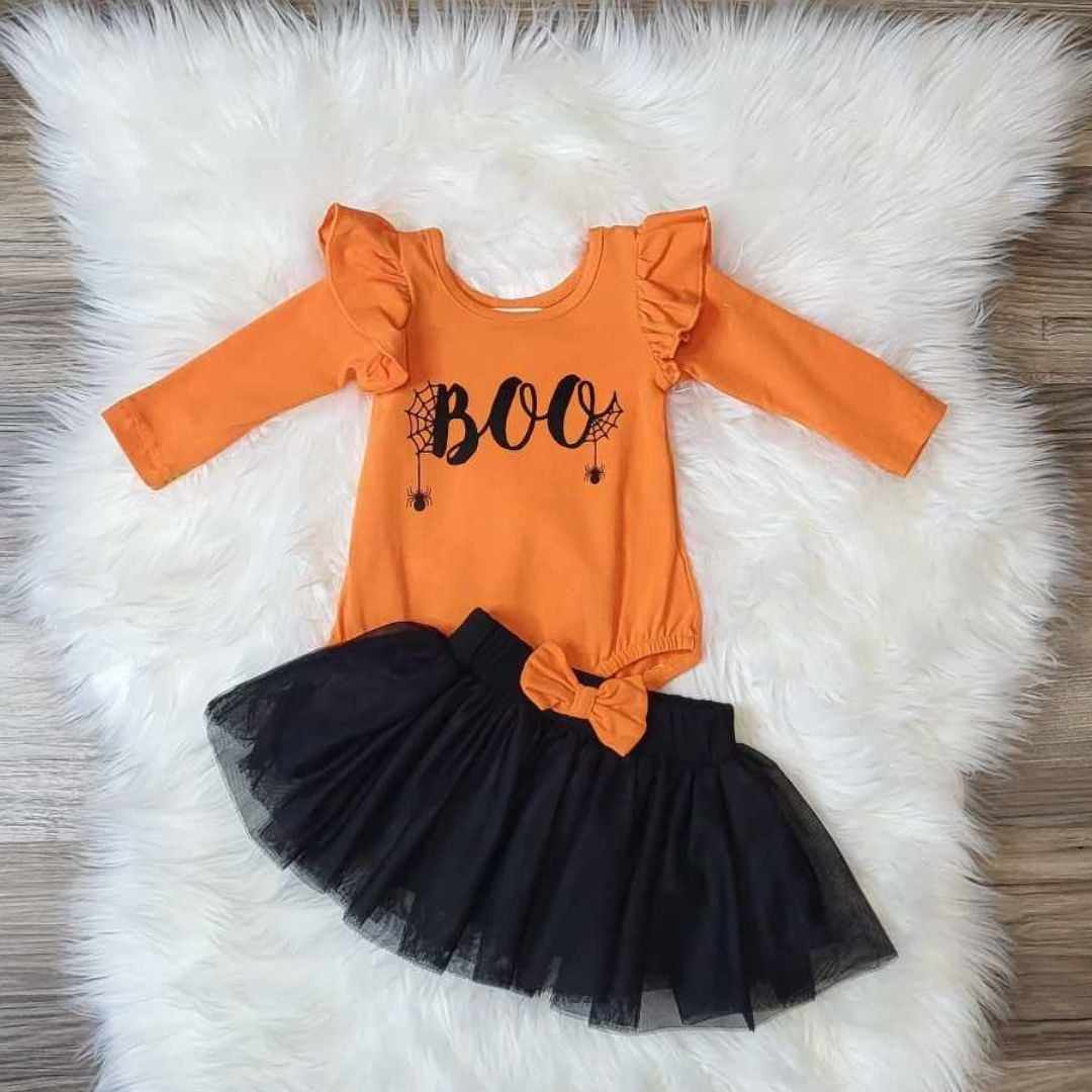 Baby Girl "Boo" Skirt Set  A Touch of Magnolia Boutique   