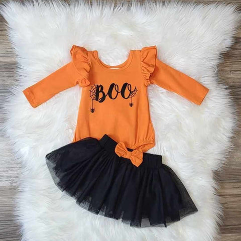 Baby Girl "Boo" Skirt Set