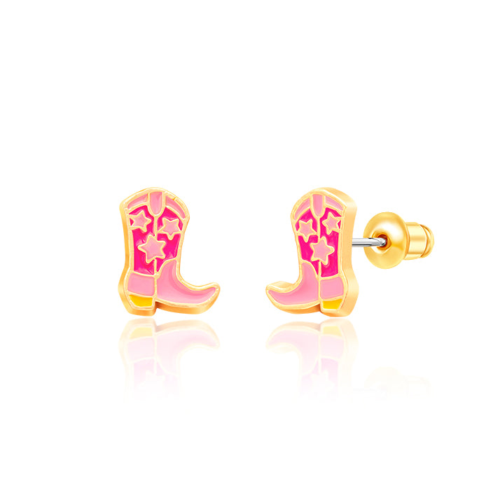 Pink Boot earrings A Touch of Magnolia Boutique