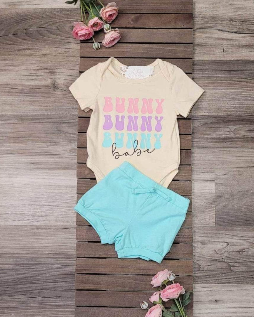 Baby Girl Bunny Babe Shorts Set  A Touch of Magnolia Boutique   