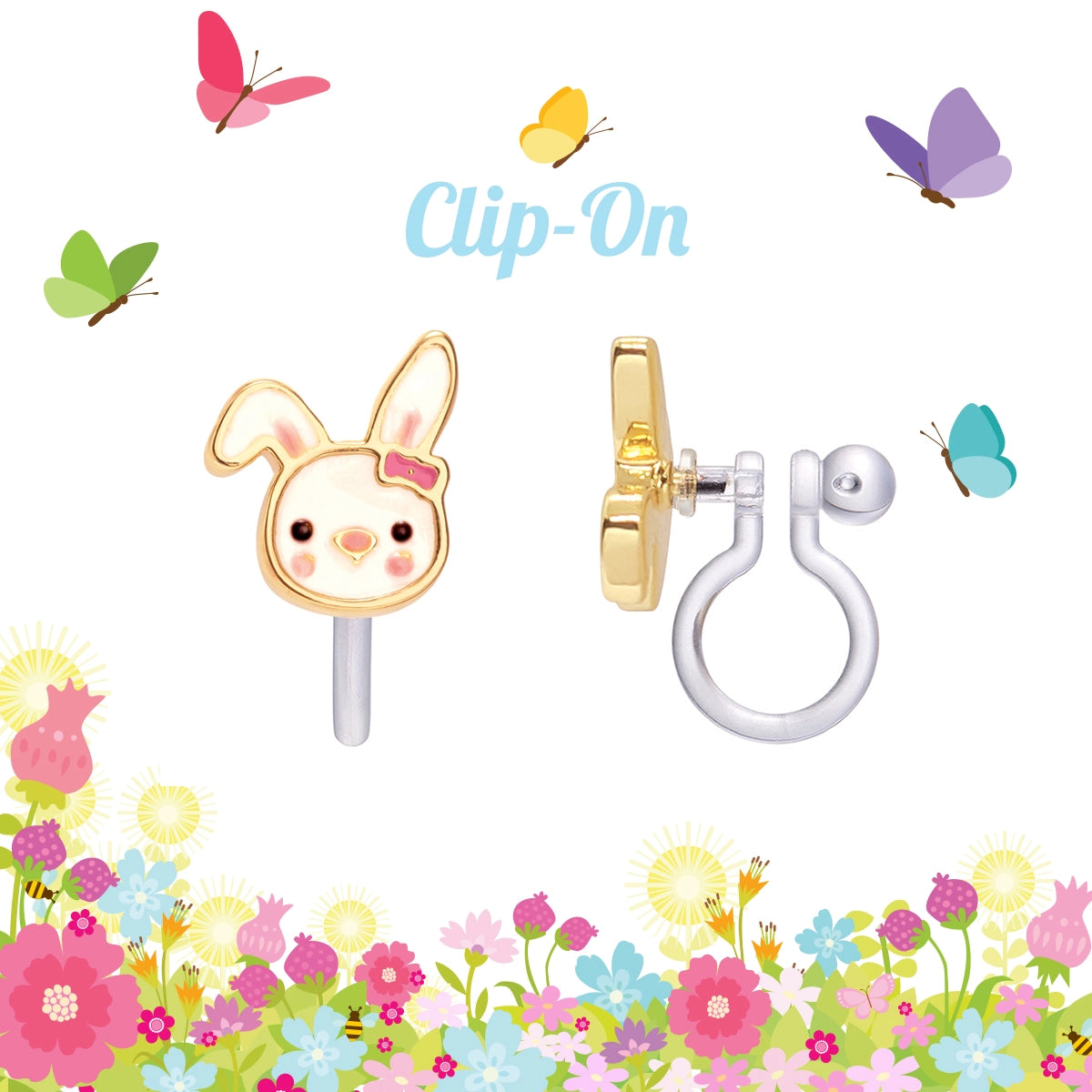 Clip on Bouncy Bunny earrings A Touch of Magnolia Boutique
