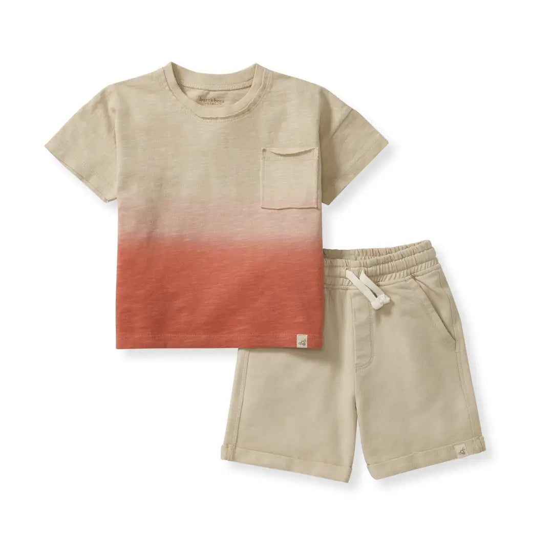 Dip Dye Boy Pocket Tee & Shorts Set A Touch of Magnolia Boutique