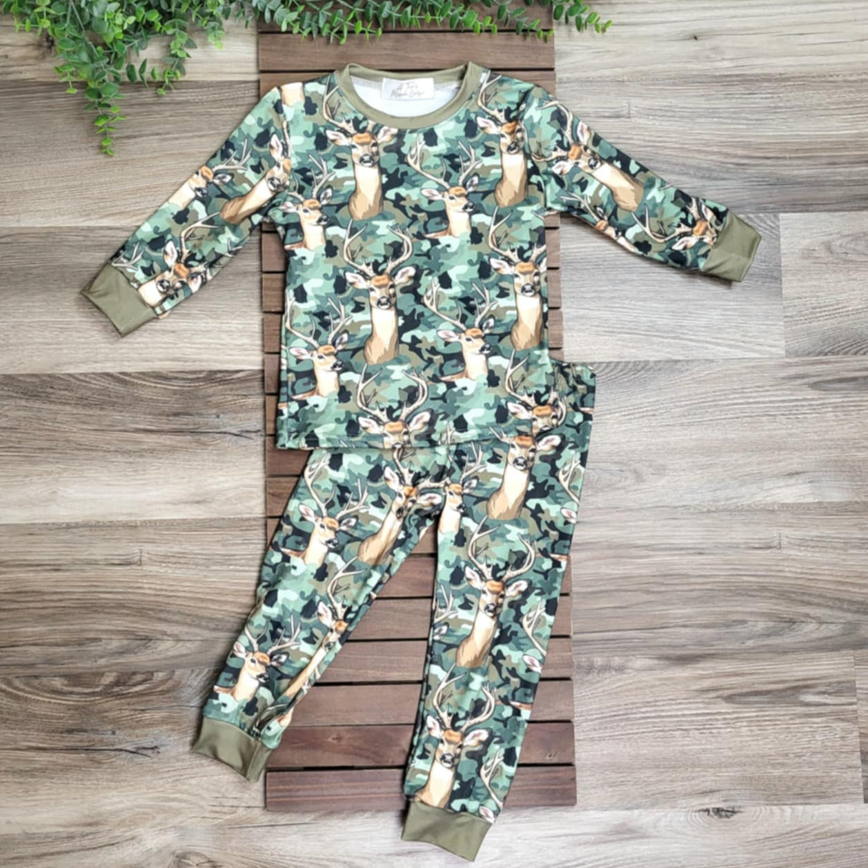 Camo Deer Pajama Set A Touch of Magnolia Boutique
